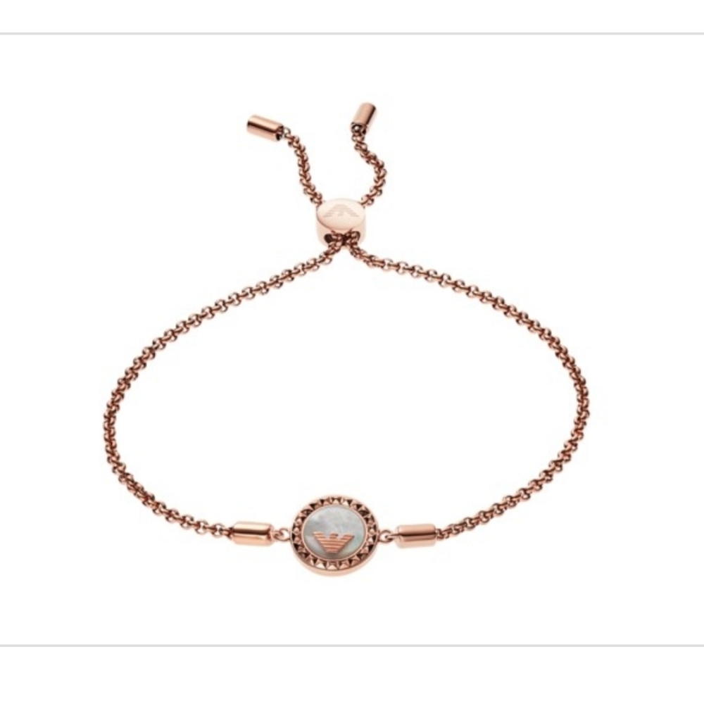 Emporio Armani Women's gold tone Rose Gold‎ Tone Steel Bracelet new